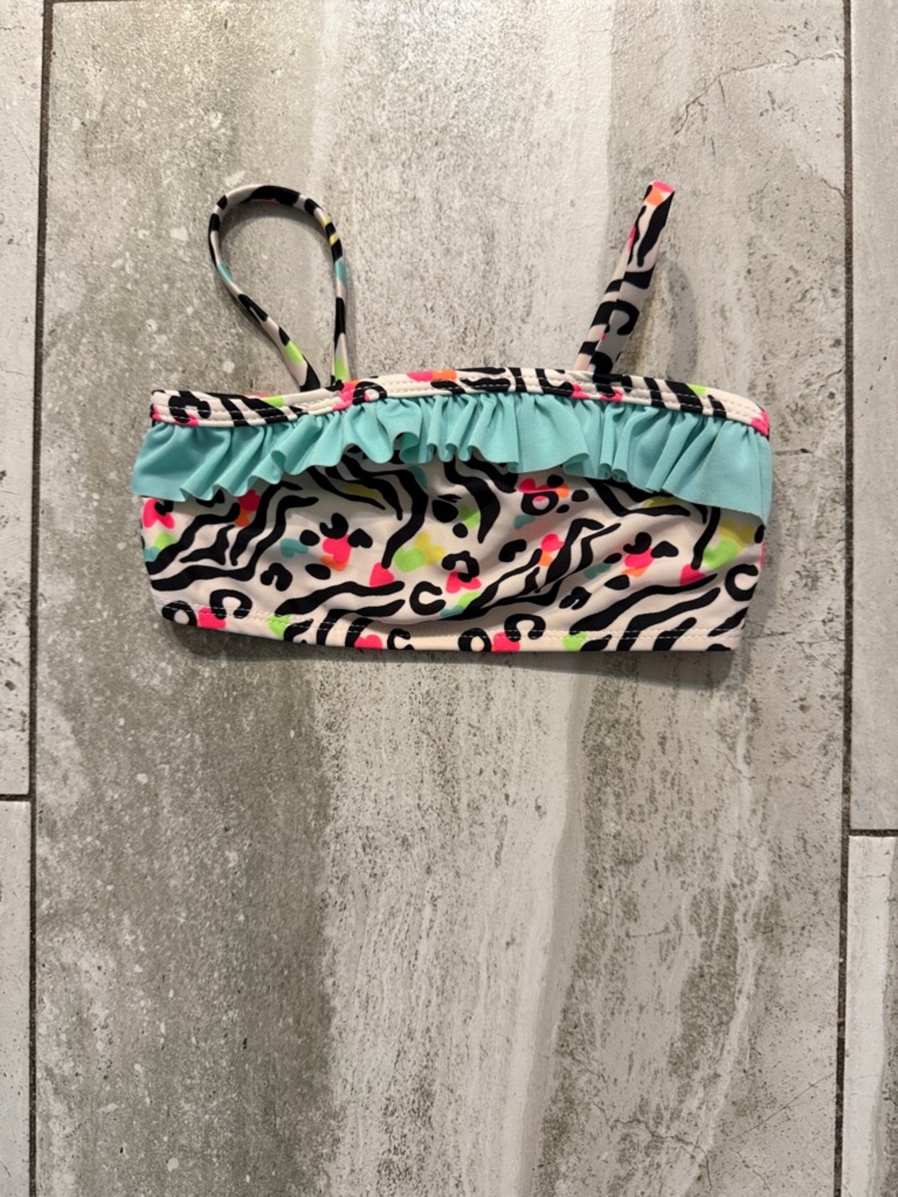 OP Kids Bikini Top - Mint, Neon Pink, Neon Yellow, Black, White Animal Print